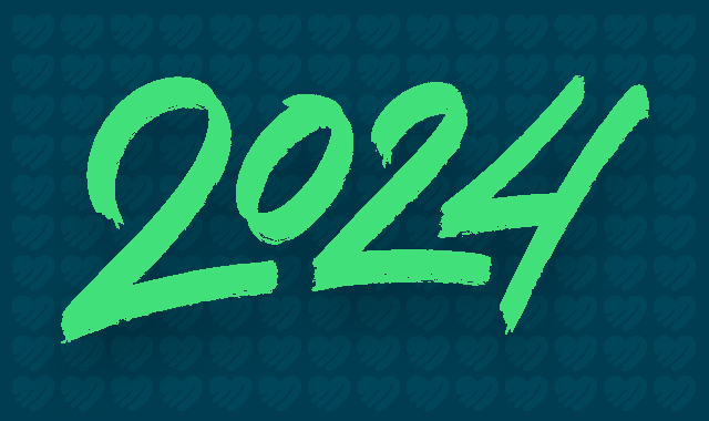 navy blue background with a green 2024 written across it